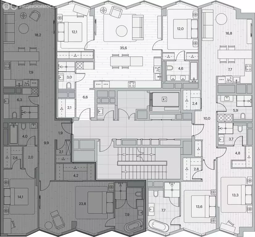 2-комнатная квартира: Москва, Береговой проезд, 2 (104.5 м) - Фото 1