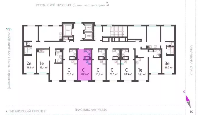 Квартира-студия: Санкт-Петербург, Пахомовская улица, 8к3 (20.5 м) - Фото 1