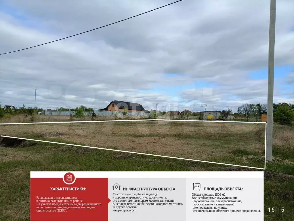 Участок 15 сот. (ИЖС) - Фото 0