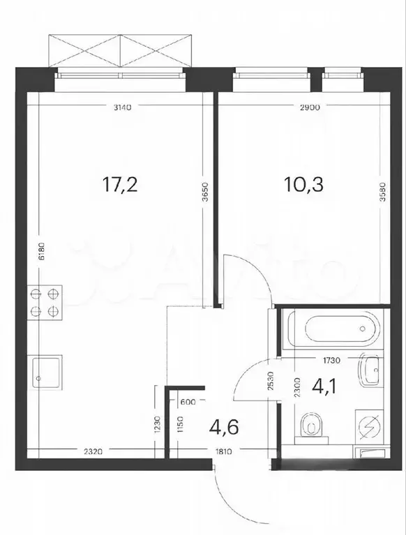 1-к. квартира, 36 м, 7/9 эт. - Фото 0