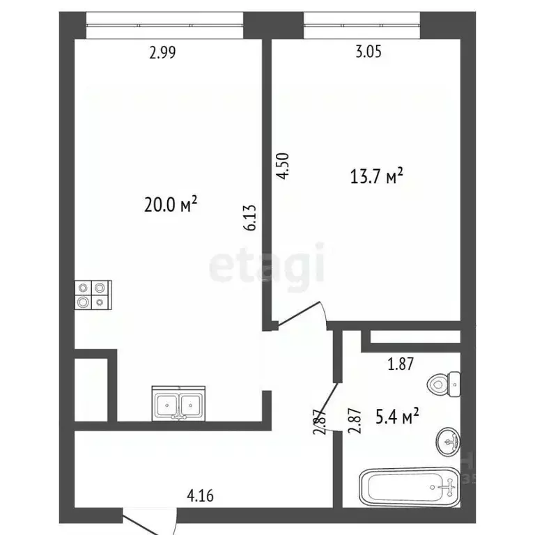1-к кв. Москва Дмитровское ш., 71А (43.1 м) - Фото 2