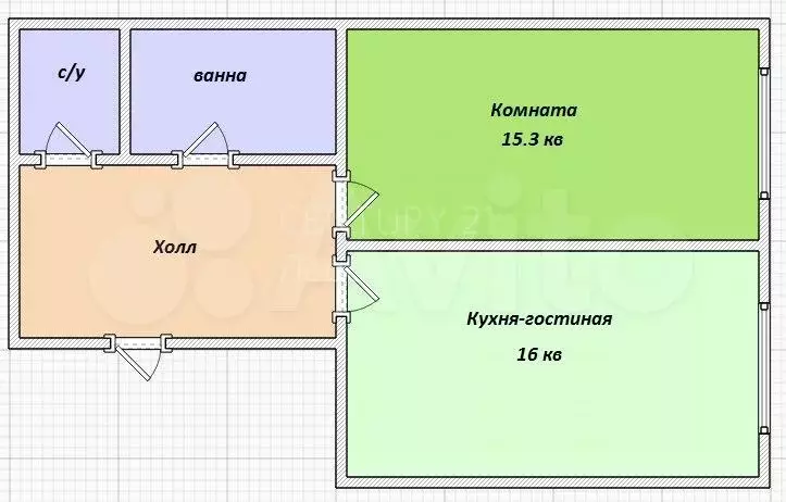 2-к. квартира, 42 м, 22/25 эт. - Фото 0