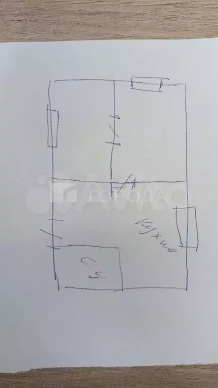 2-к. квартира, 41 м, 1/1 эт. - Фото 0