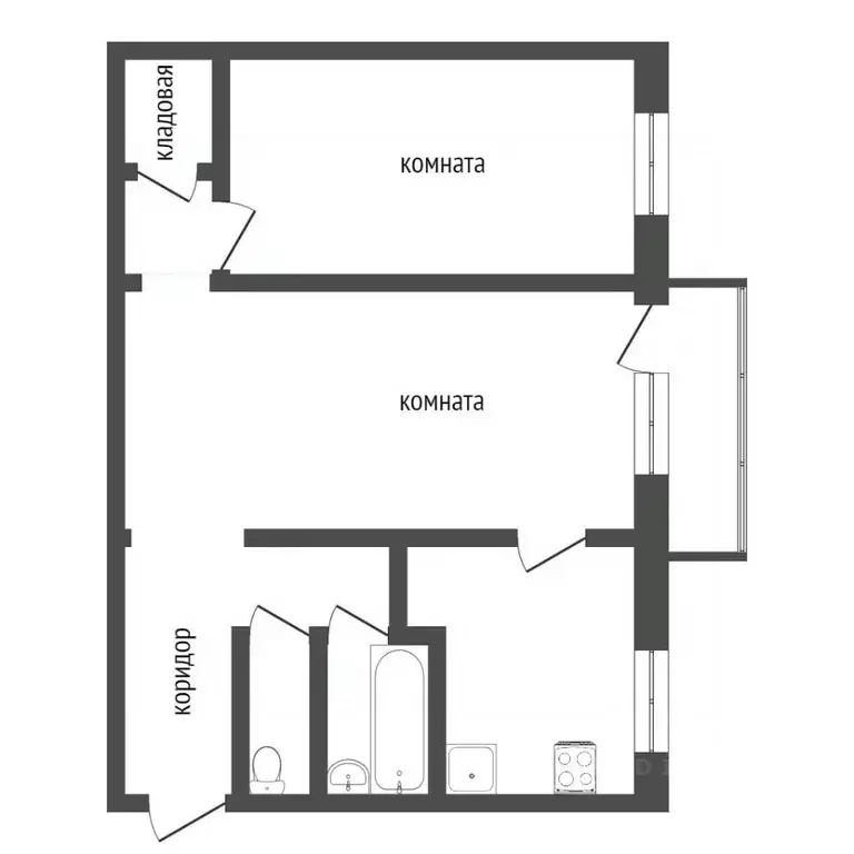 2-к кв. Бурятия, Улан-Удэ Ключевская ул., 34 (49.8 м) - Фото 1