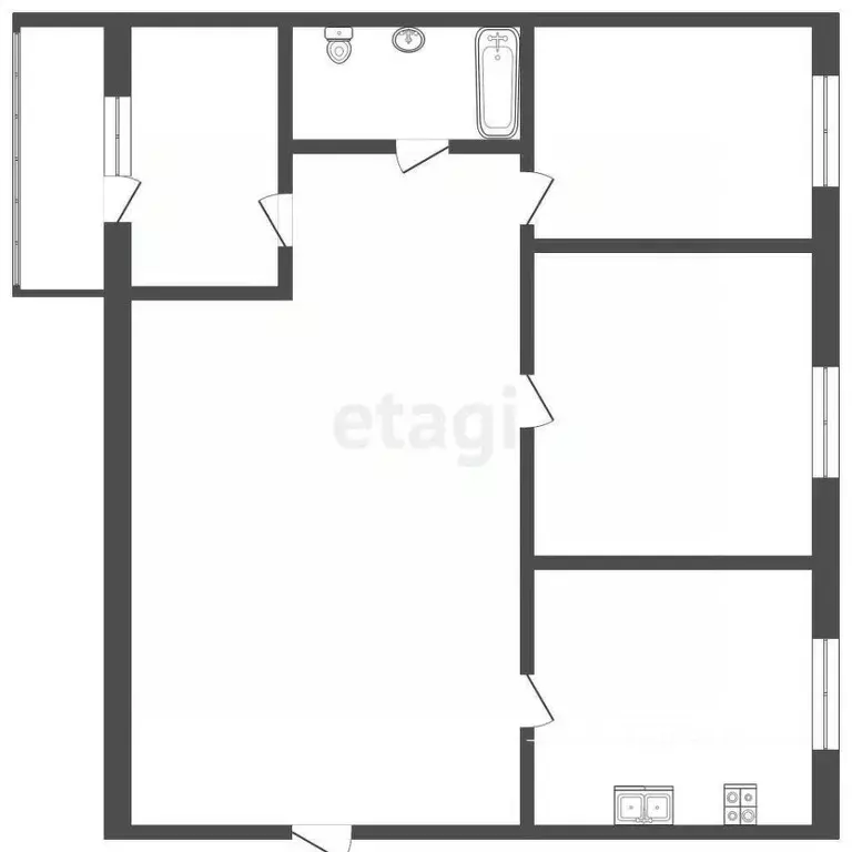 3-к кв. Тамбовская область, Тамбов ул. Тельмана, 5 (63.0 м) - Фото 1