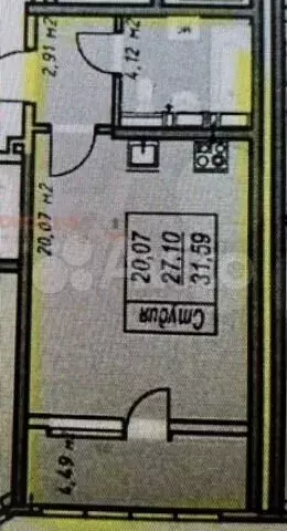 Квартира-студия, 32 м, 16/17 эт. - Фото 0