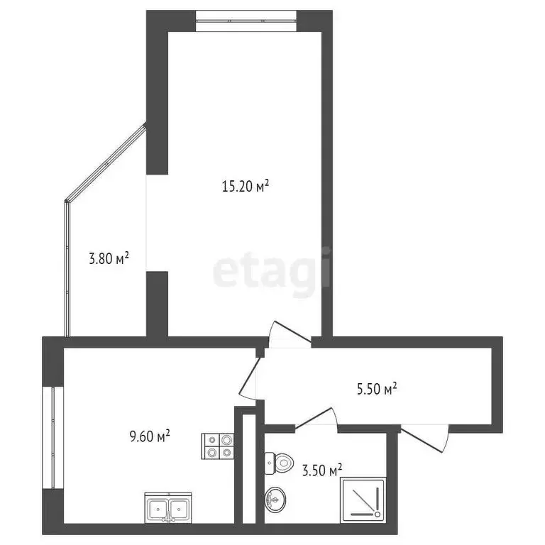 1-комнатная квартира: анапа, крестьянская улица, 27к8 (37 м) - Фото 0