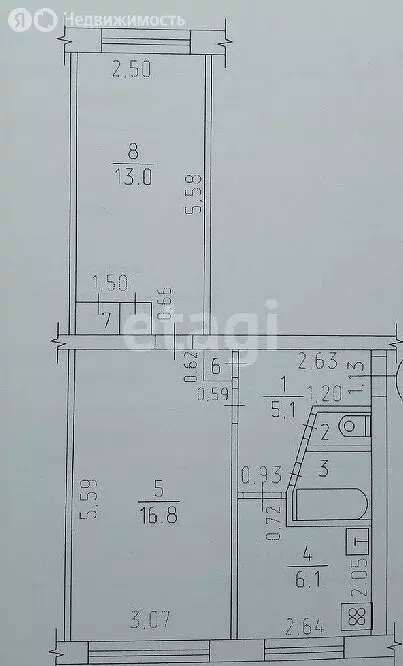 2-комнатная квартира: Ижевск, Песочная улица, 24 (45.5 м) - Фото 1