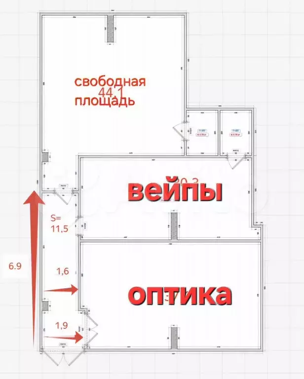 Топ трафик, под торговлю или кафе 40м - Фото 1
