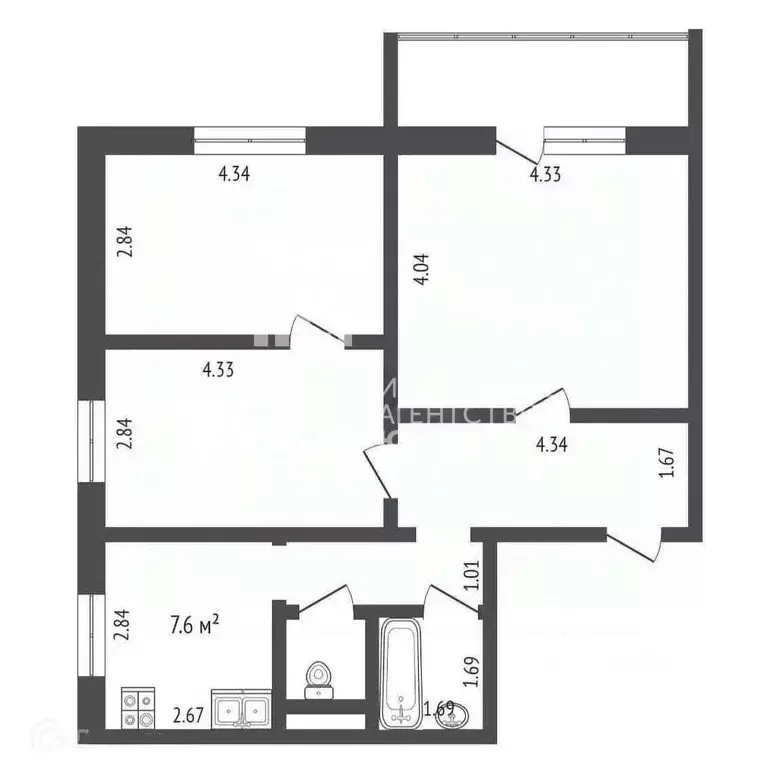 3-к кв. Ханты-Мансийский АО, Ханты-Мансийск ул. Георгия Величко, 5 ... - Фото 1