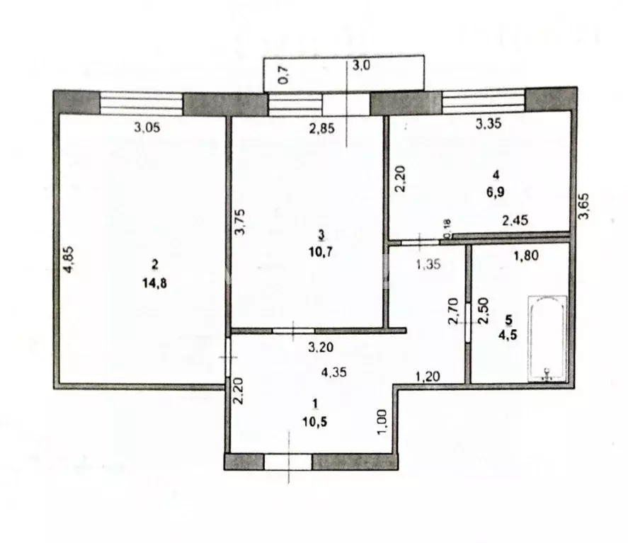 2-к кв. Белгородская область, Шебекино Харьковская ул., 55В (47.4 м) - Фото 1
