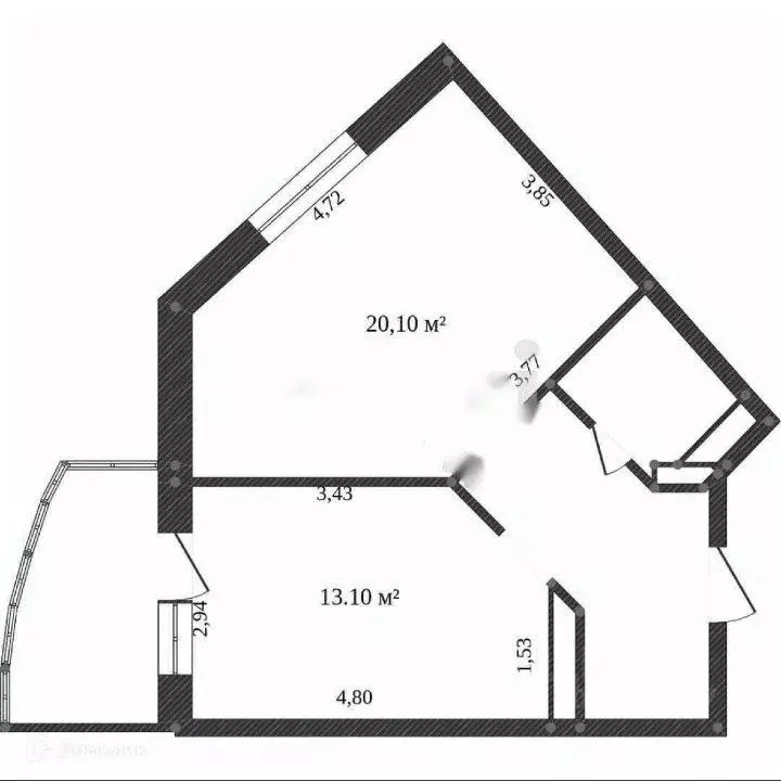 1-к кв. Ханты-Мансийский АО, Нижневартовск ул. Мира, 9П (44.9 м) - Фото 1