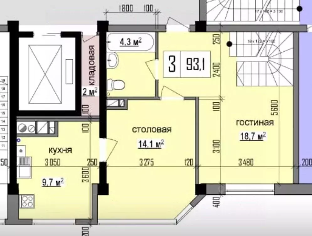 3-к кв. Кабардино-Балкария, Нальчик ул. Шарданова, 48к6 (94.65 м) - Фото 1