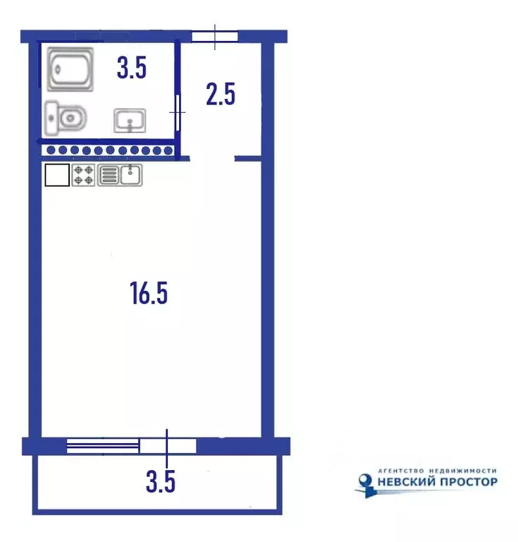 Студия Ленинградская область, Мурино Всеволожский район, ул. Шувалова, ... - Фото 2