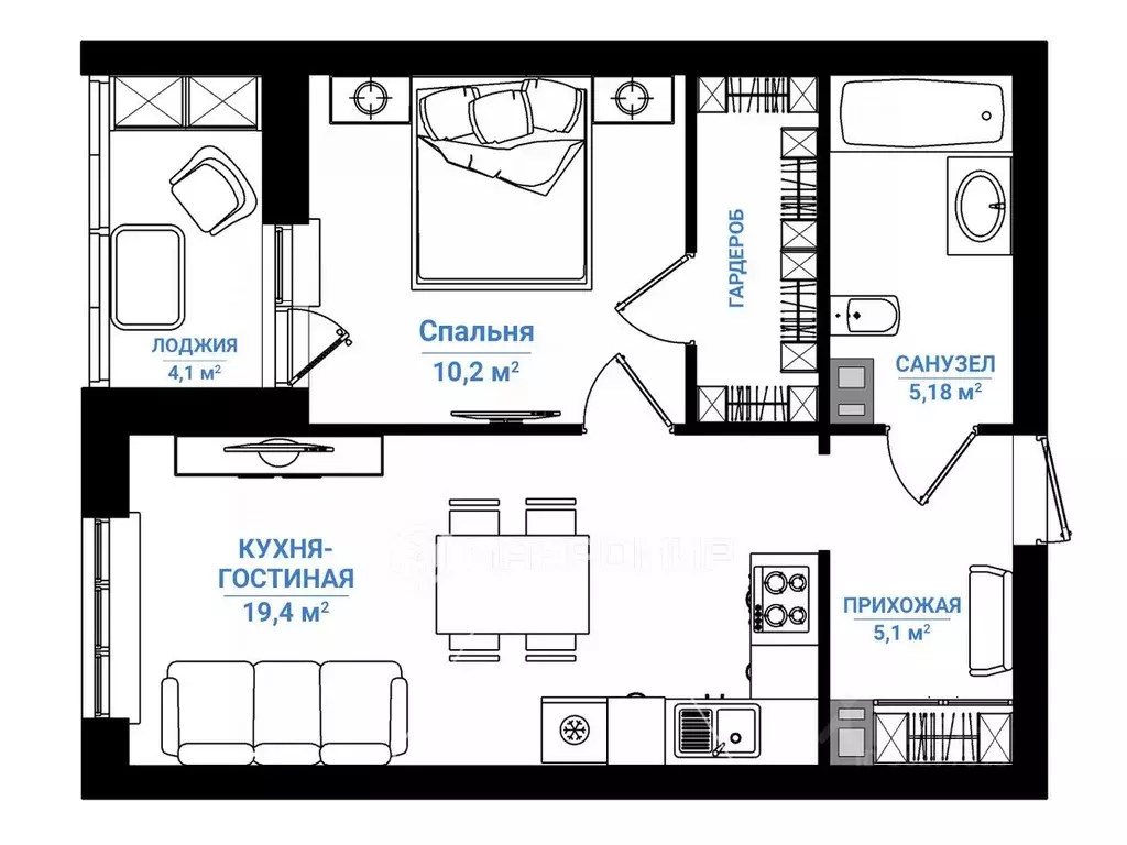 1-к кв. Кировская область, Киров ул. Монтажников, 19 (44.1 м) - Фото 1