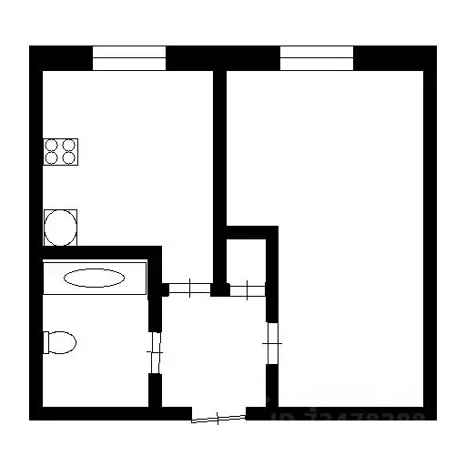 1-к кв. Тульская область, Тула ул. Металлургов, 82 (32.0 м) - Фото 1