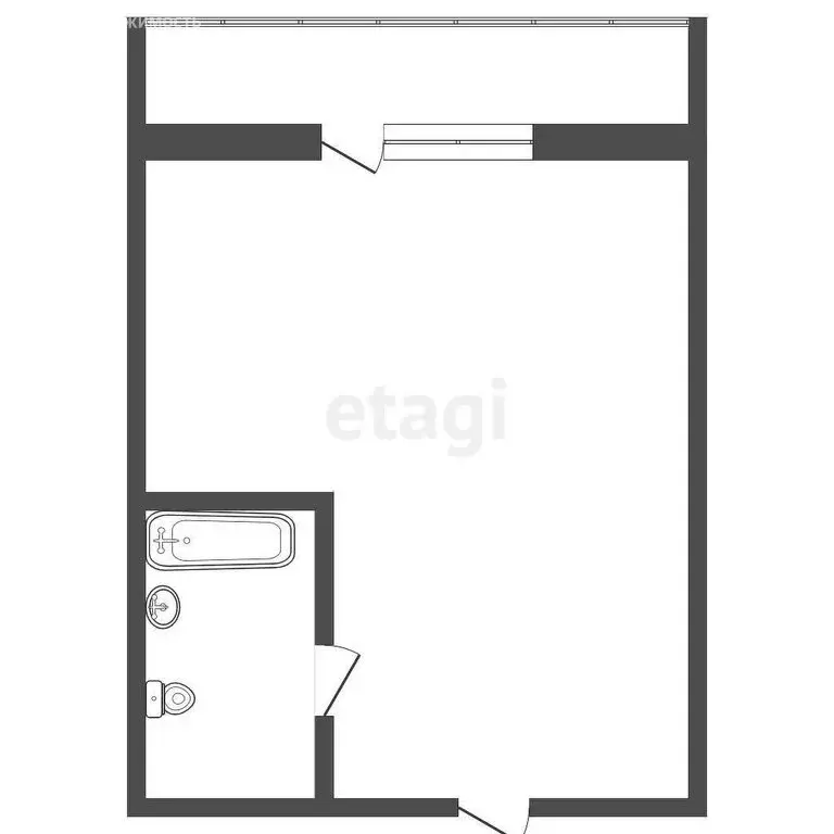 Квартира-студия: Миасс, улица Кирова, 86 (24.3 м) - Фото 1