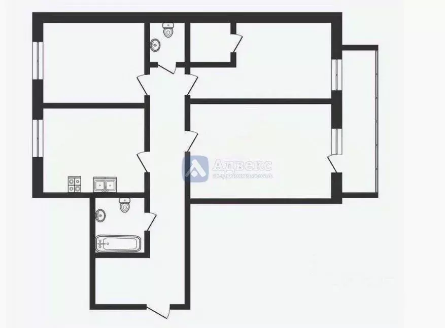 3-к кв. Тюменская область, Тюмень ул. Максима Горького, 3к2 (107.7 м) - Фото 2