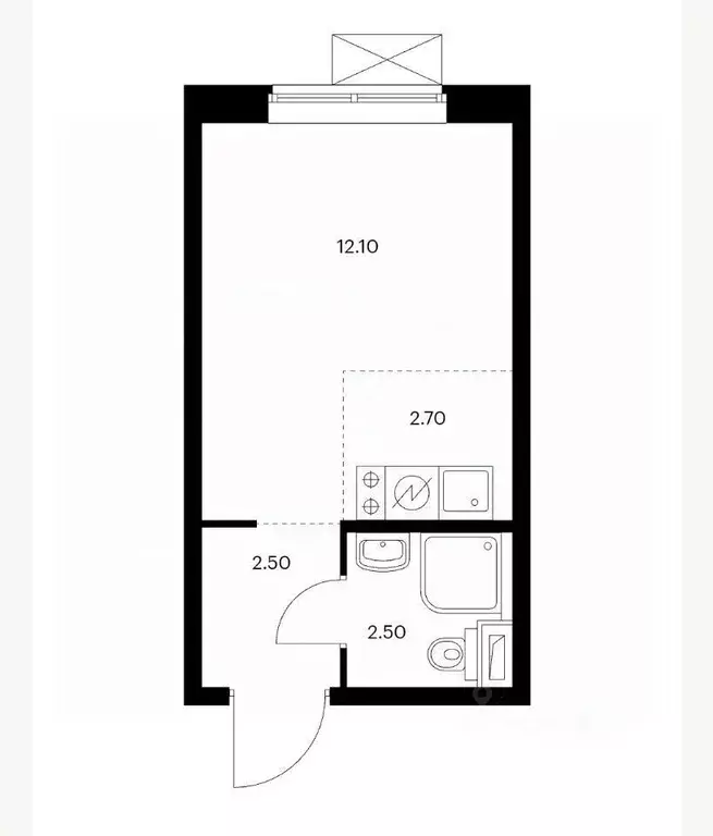 Студия Москва Лобненская ул., 13к4 (19.9 м) - Фото 1
