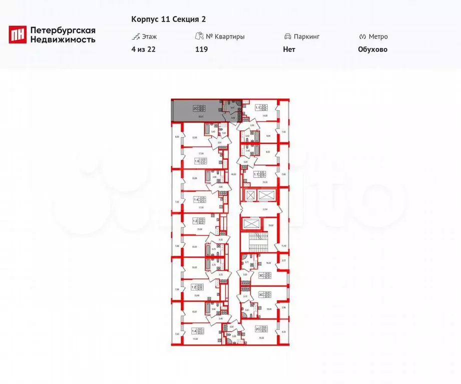 Квартира-студия, 29 м, 4/22 эт. - Фото 1