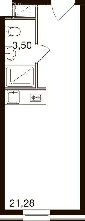 Квартира-студия: Новоивановское, Западная улица, 85 (24.9 м) - Фото 1