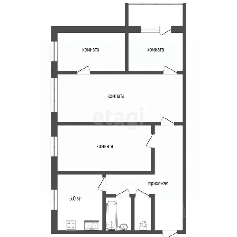4-к кв. Владимирская область, Ковров ул. Зои Космодемьянской, 5/1 ... - Фото 2