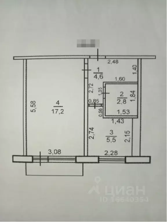1-к кв. Оренбургская область, Оренбург Томилинская ул., 236 (33.2 м) - Фото 1