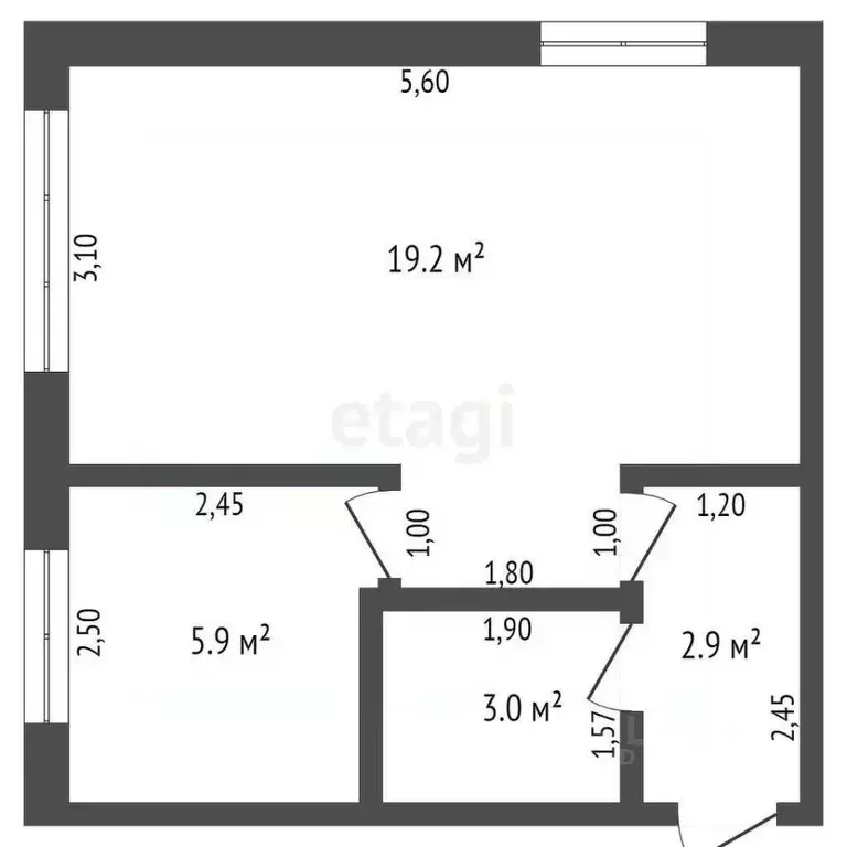 1-к кв. Кемеровская область, Кемерово ул. Терешковой, 36 (31.0 м) - Фото 1
