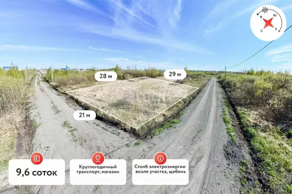 Участок в Тюменская область, Тюменский муниципальный округ, ... - Фото 1