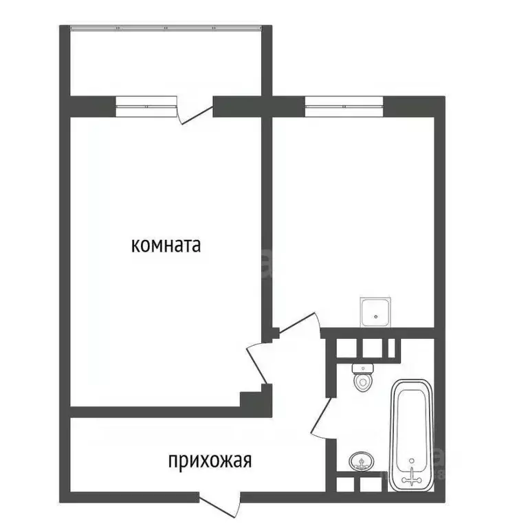 1-к кв. Красноярский край, Красноярск ул. Петра Подзолкова, 21 (37.1 ... - Фото 2
