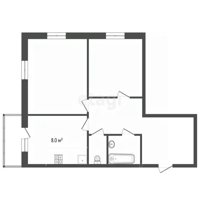 2-к кв. Пермский край, Пермь Самаркандская ул., 141 (60.7 м) - Фото 1