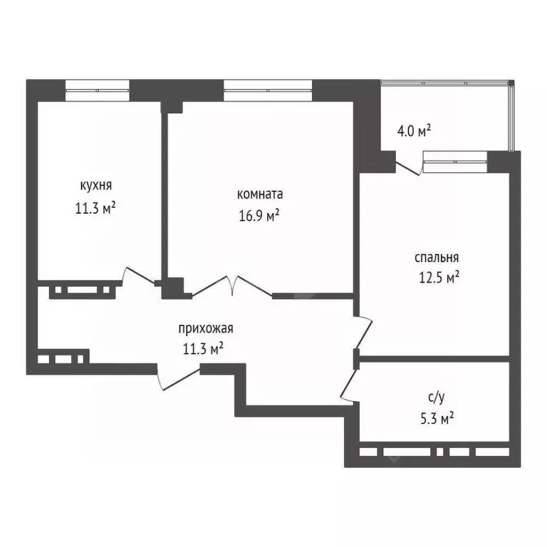 2-к кв. Красноярский край, Красноярск Свердловская ул., 6И (58.3 м) - Фото 1