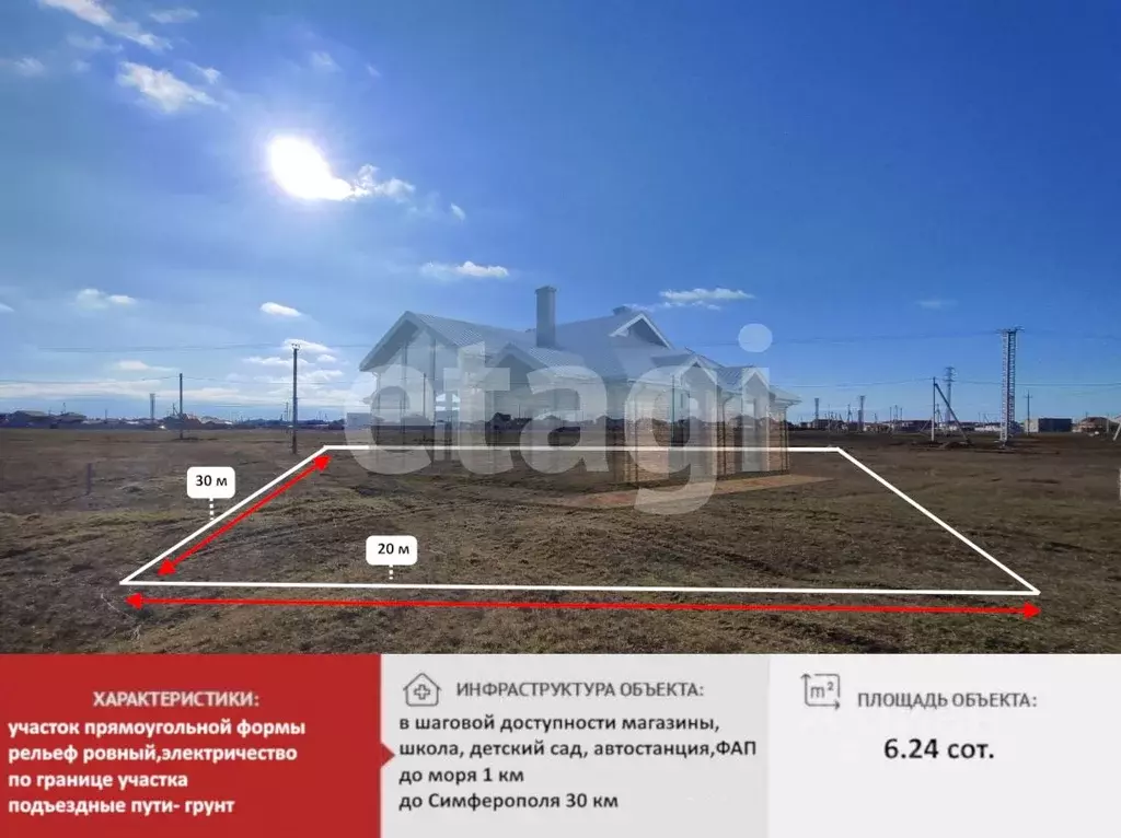 Участок в Крым, Симферопольский район, Николаевка пгт  (6.24 сот.) - Фото 1