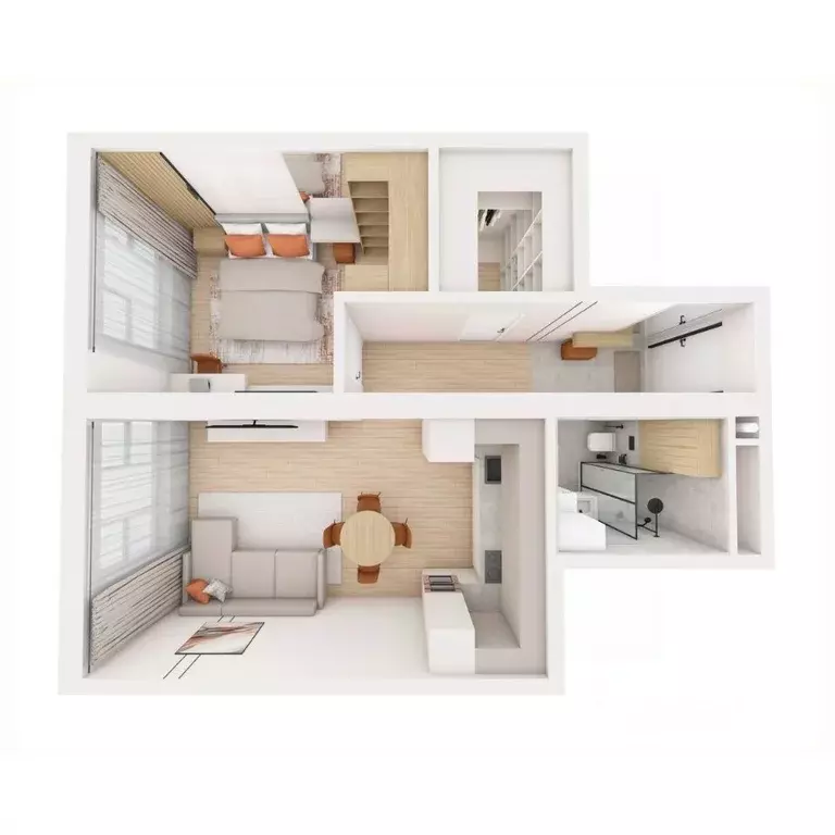 2-к кв. Приморский край, Владивосток ул. Нейбута (53.82 м) - Фото 2