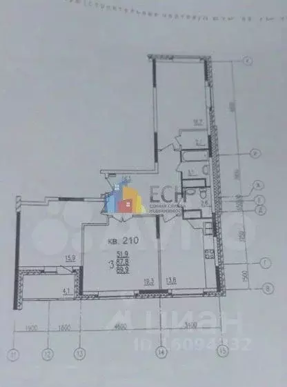 3-к кв. Тульская область, Тула Новомосковская ул., 10 (89.9 м) - Фото 1