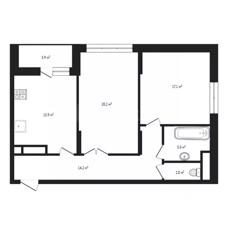 2-к кв. Тюменская область, Тюмень ул. 50 лет Октября, 4 (75.0 м) - Фото 2