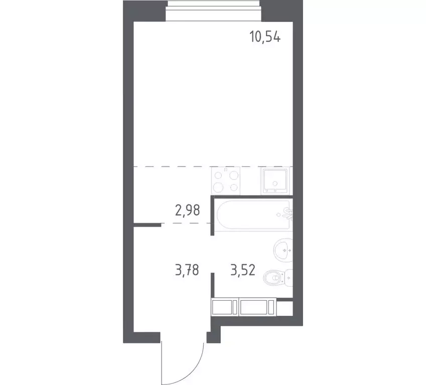 Квартира-студия: Балашиха, улица Бояринова, 30 (20.7 м) - Фото 1