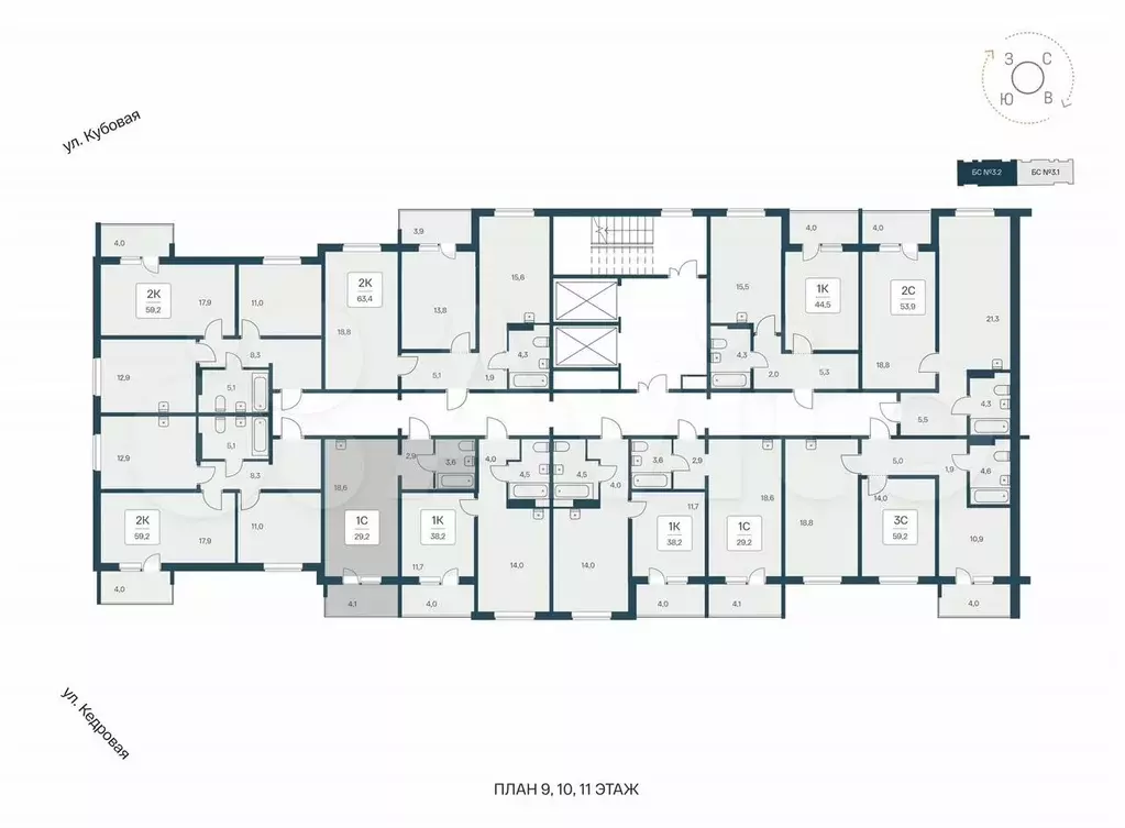 Квартира-студия, 29,2 м, 11/17 эт. - Фото 1