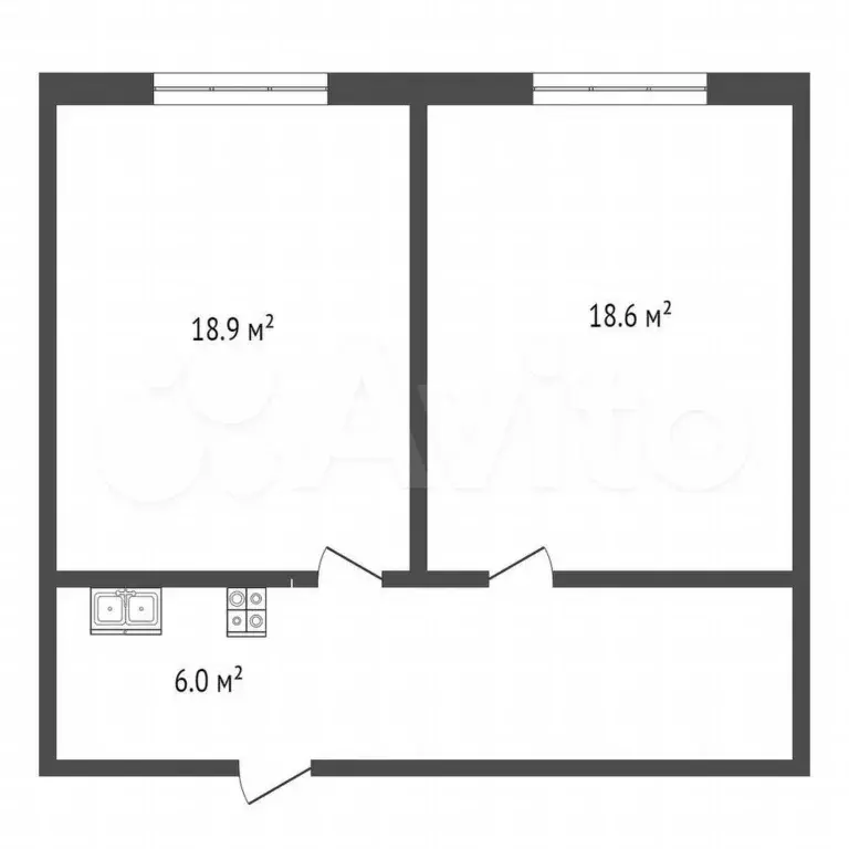 2-к. квартира, 37,5 м, 4/5 эт. - Фото 0