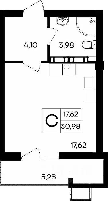 Студия Крым, Симферопольский район, Гвардейское пгт, Республика жилой ... - Фото 1