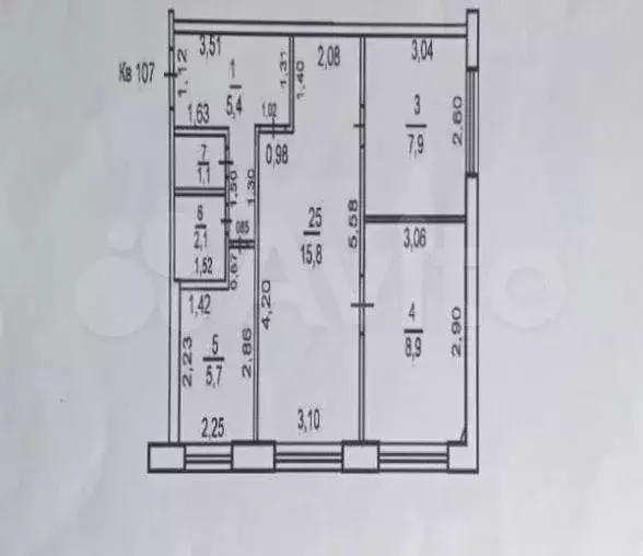 3-к. квартира, 47 м, 1/5 эт. - Фото 0