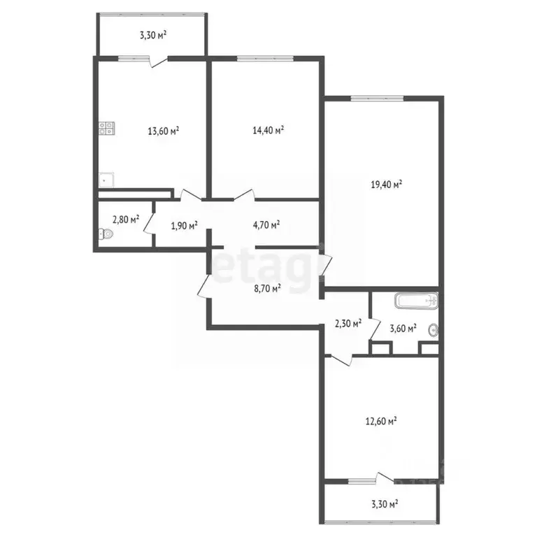 3-к кв. Воронежская область, Рамонский район, Яменское с/пос, Ветряк ... - Фото 2