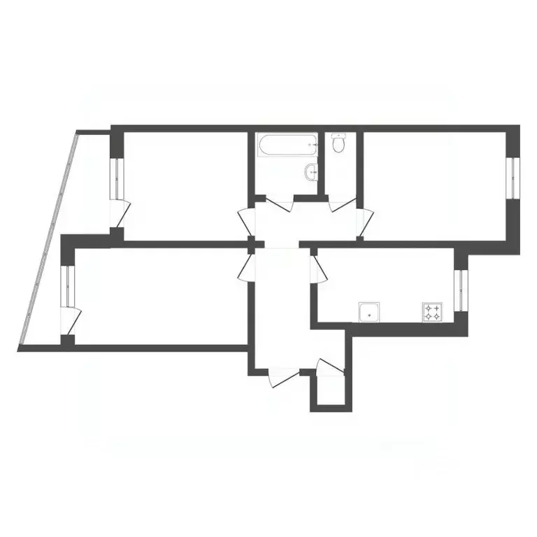 3-к кв. Тюменская область, Тюмень Восточный мкр, ул. Моторостроителей, ... - Фото 2
