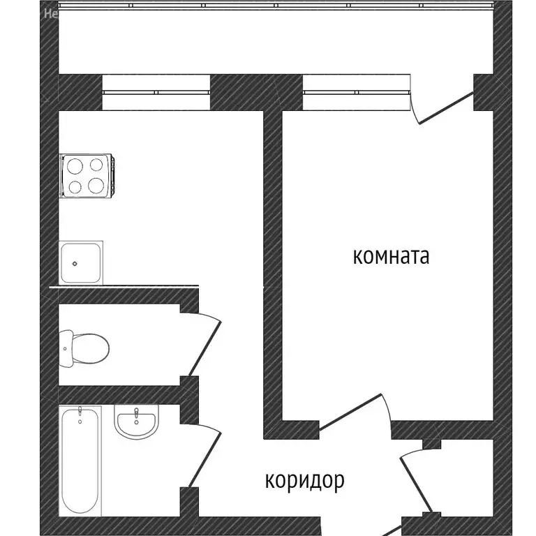 1-комнатная квартира: Воронеж, улица 60-й Армии, 8 (36.4 м) - Фото 0