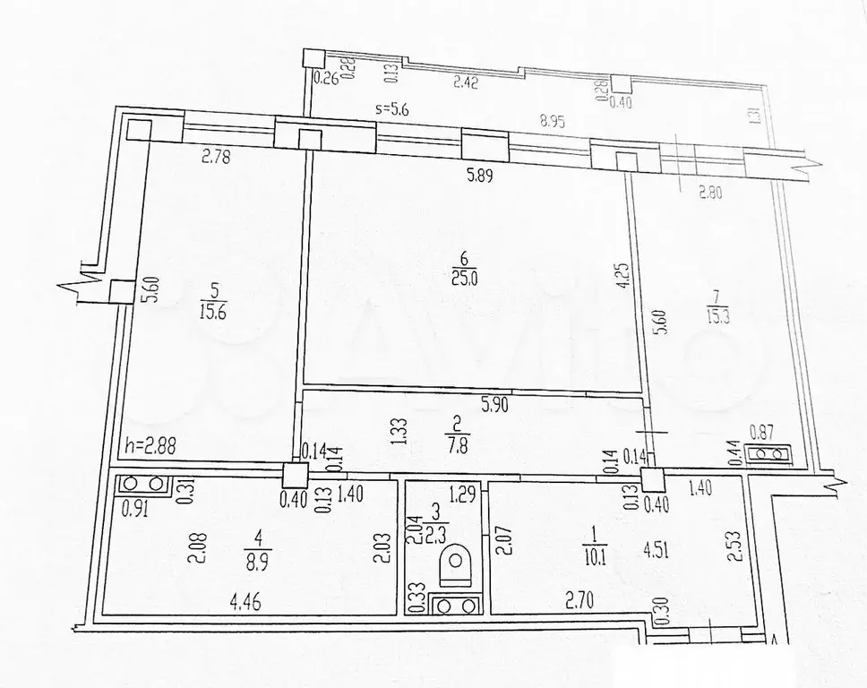 2-к. квартира, 85 м, 4/8 эт. - Фото 0