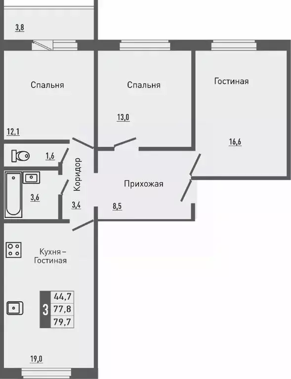 4-к кв. Орловская область, Орловский район, д. Жилина ул. Садовая, 2к2 ... - Фото 0