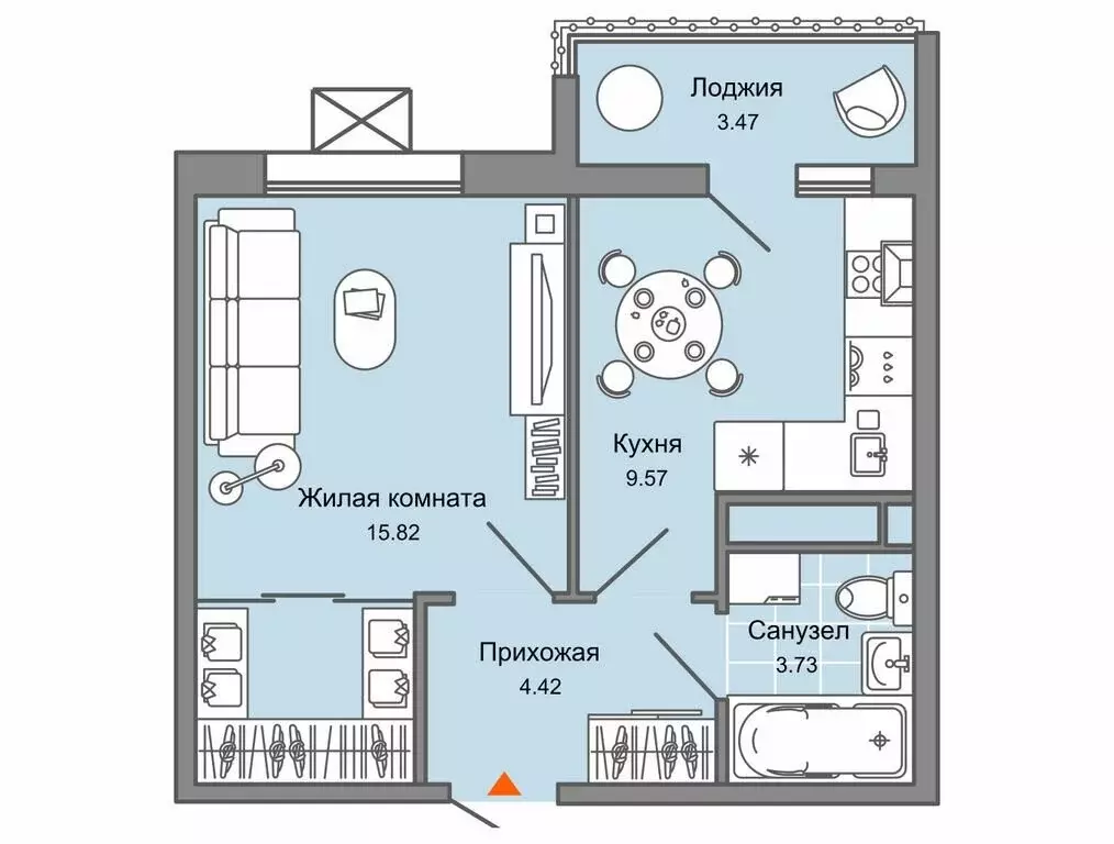 1-комнатная квартира: Ульяновск, микрорайон Новый Город, 10-й квартал ... - Фото 1