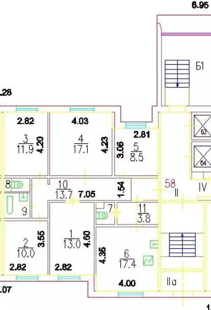 5-к кв. Москва Братеевская ул., 25К1 (109.0 м) - Фото 1