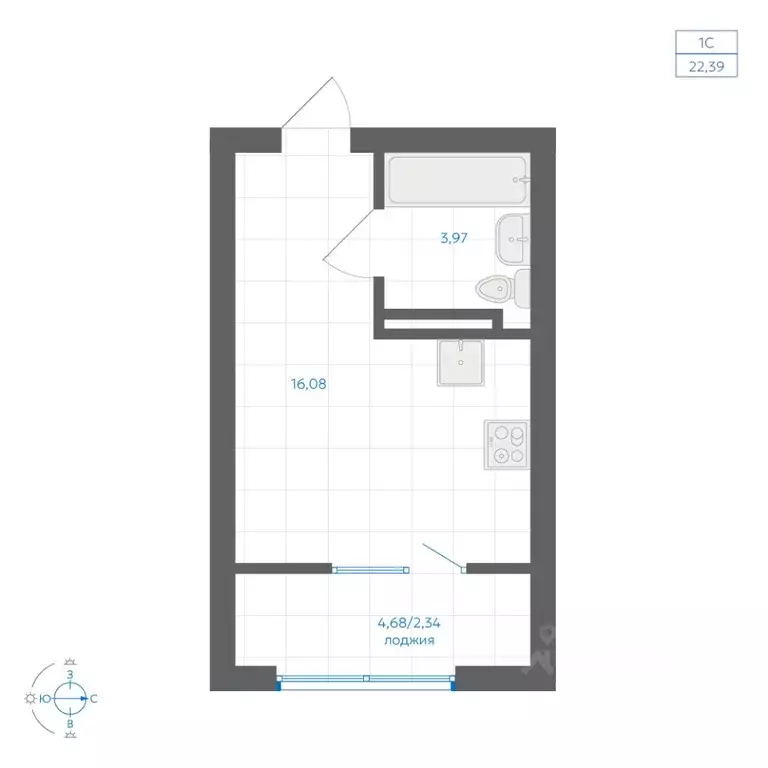 Студия Челябинская область, Челябинский городской округ, пос. ... - Фото 1