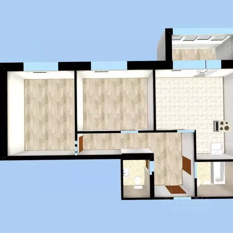 2-к кв. Башкортостан, Уфа ул. Чернышевского, 24 (68.0 м) - Фото 2